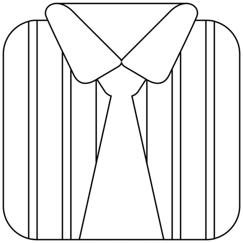 Necktie Emoji Coloring Page